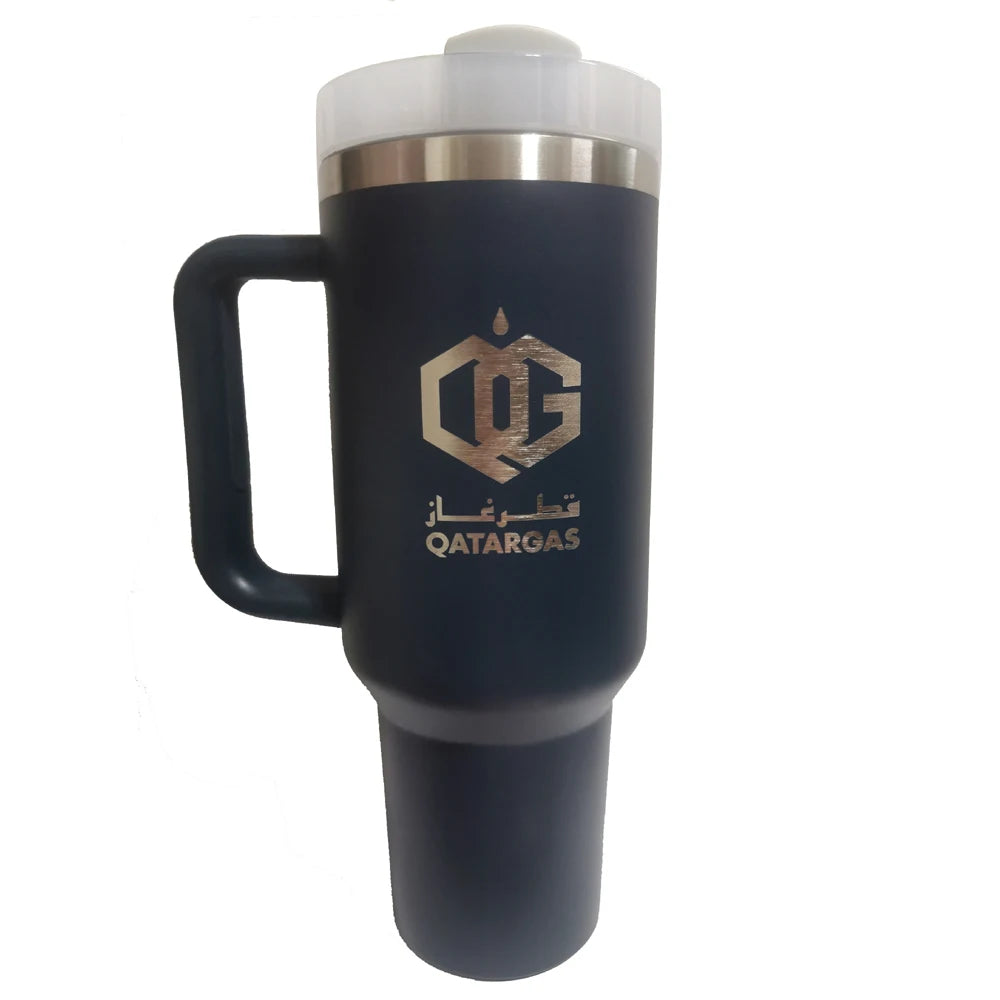 Personalized 40 oz Tumbler for Coffee and Water with handle